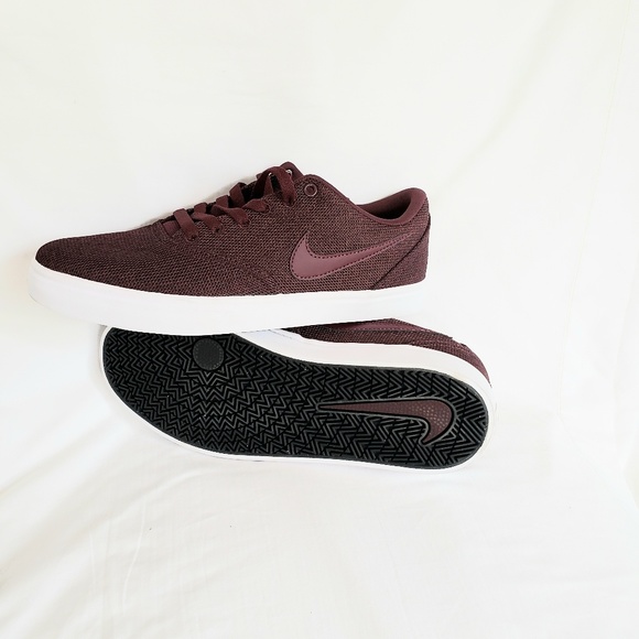 Maroon Nike Solar Check Canvas Prem Skate Shoes - Picture 5 of 7